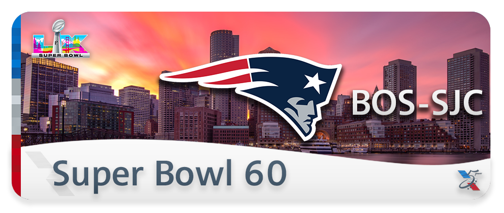 Given to those who flew any of the BOS-SJC special flights for Super Bowl 60.