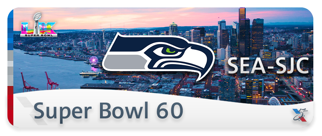 Given to those who flew any of the SEA-SJC special flights for Super Bowl 60.