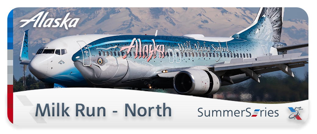 Given to those who have completed the Seasonal Series - Summer 2026 Milk Run - North Tour featuring OneWorld partner, Alaska Airlines!