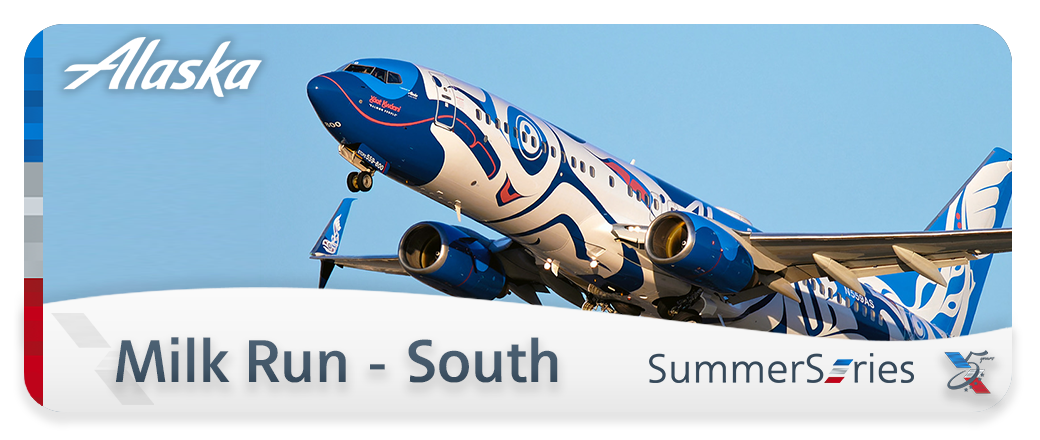 Given to those who have completed the Seasonal Series - Summer 2026 Milk Run - South Tour featuring OneWorld partner, Alaska Airlines!