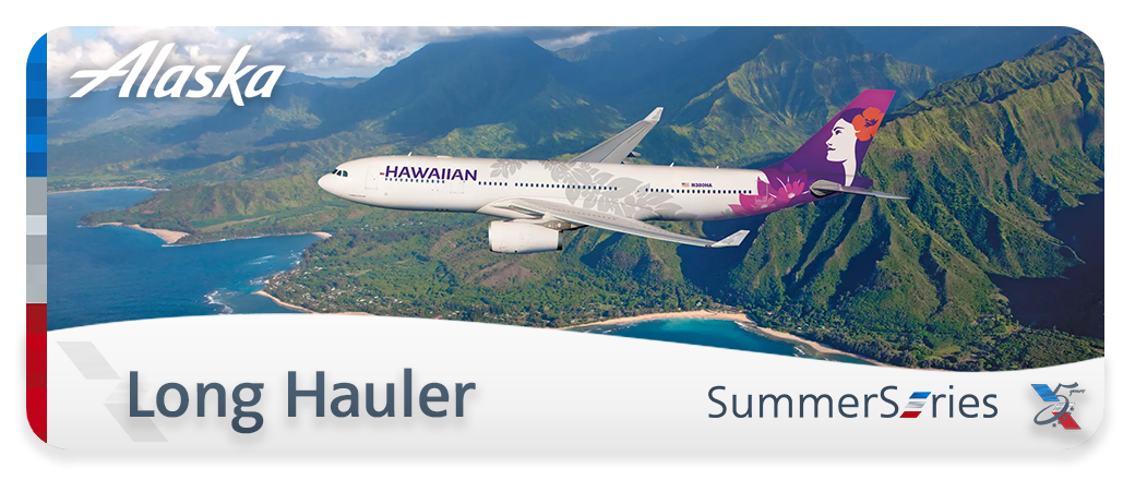 Given to those who have completed the Seasonal Series - Summer 2026 Long Hauler - Airbus Tour featuring OneWorld partner, Alaska Airlines!
